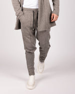 Herringbone Casual Trousers Grey