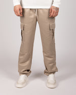 Flap Pocket Cargo Joggers Beige