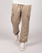 Flap Pocket Cargo Joggers Beige