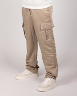 Flap Pocket Cargo Joggers Beige