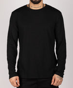 Textured Crewneck Sweater Black