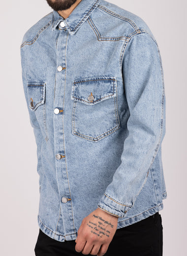 Coastal Blue Denim Overshirt