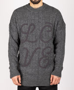 LOVE Cable Knit Sweater Anthracite Grey