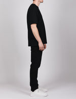 Black Knit Pattern T-Shirt