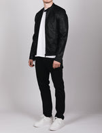 Black PU Leather Biker Jacket