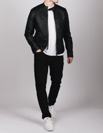 Black PU Leather Biker Jacket