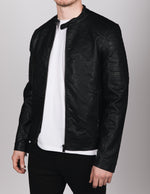 Black PU Leather Biker Jacket