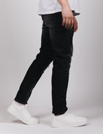 ORSI Washed Paint Splatter Jeans Black