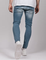 Blue 2Y Distressed Zip Hem Jeans