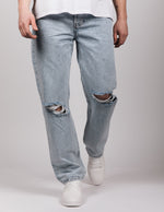 Blue Riches Washed Knee Rip Jeans