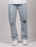 Blue Riches Washed Knee Rip Jeans