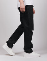 Black Riches Washed Knee Rip Jeans