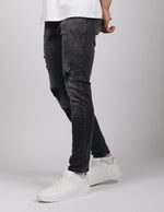 Dark Grey 2Y Ripped Washed Jeans