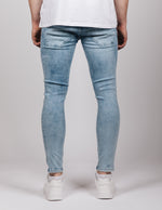 Blue 2Y Ripped Stone Washed Jeans