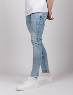 Blue 2Y Ripped Stone Washed Jeans