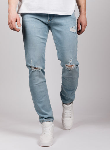 Light Blue 2Y Knee Ripped Jeans