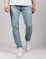 Light Blue 2Y Knee Ripped Jeans