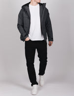 Mid Grey Hooded Windbreaker Jacket