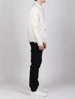 Cream PU Jacket With Tan Pocket