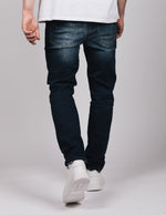 MONTI Washed Paint Splatter Jeans Blue