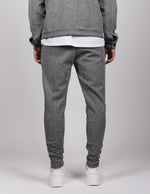 Dark Grey Herringbone Casual Trousers