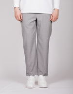 Grey Drawstring Casual Trousers