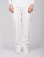 White Drawstring Casual Trousers