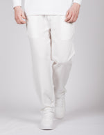 White Drawstring Casual Trousers