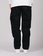 Black Multi Zip Cargo Joggers