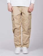 Beige Multi Zip Cargo Joggers