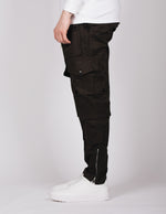 Brown Button Detail Cargo Joggers