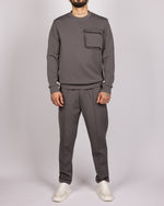 Utility Pocket Sweater & Joggers Set in Grey