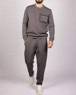 Utility Pocket Sweater & Joggers Set in Grey