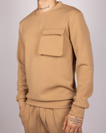 Utility Pocket Sweater & Joggers Set in Camel