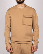 Utility Pocket Sweater & Joggers Set in Camel