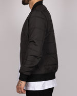 Quilted Bomber Jacket Black