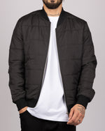 Quilted Bomber Jacket Black