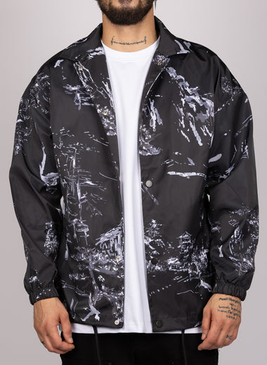 Sakura Hills Inspired Coach Jacket Black