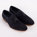 Suede Slip On Tassel Detail Loafer