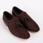 Suede Slip On Tassel Detail Loafer