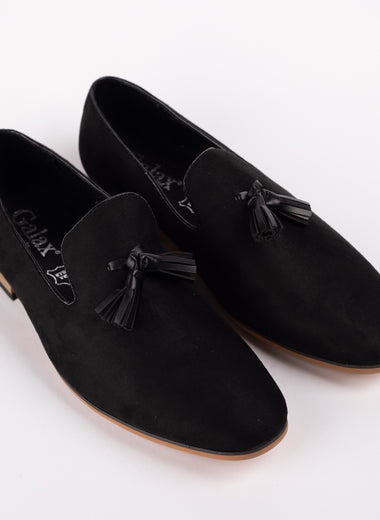 Suede Slip On Tassel Detail Loafer