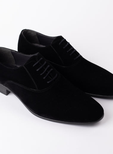 Black Suede Oxford Shoes