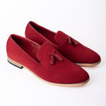 Red Canvas Tassel Detail Loafer