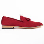 Red Canvas Tassel Detail Loafer