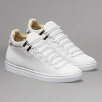 Hatch Pattern High-top Shoe White