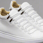 Hatch Pattern High-top Shoe White