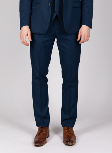 Max - Royal Blue Trousers with Contrast Buttons