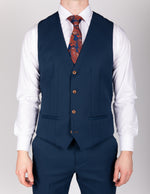 Max - Royal Blue Single Breasted Waistcoat