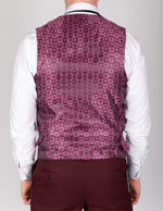 Max - Wine Single Breasted Waistcoat