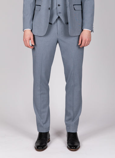 Bromley - Sky Blue Check Trousers